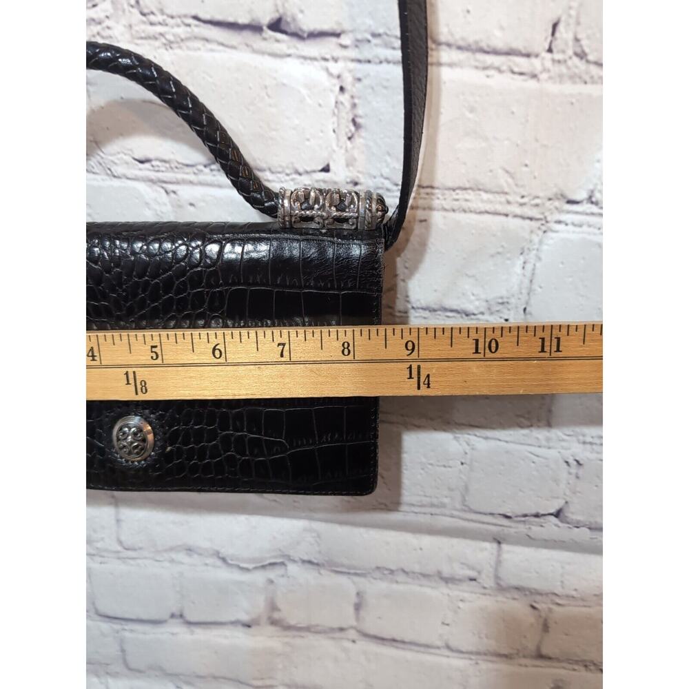 BRIGHTON Celtic Plaque Embossed Leather Clutch Handle Bag - Picture 4 of 16